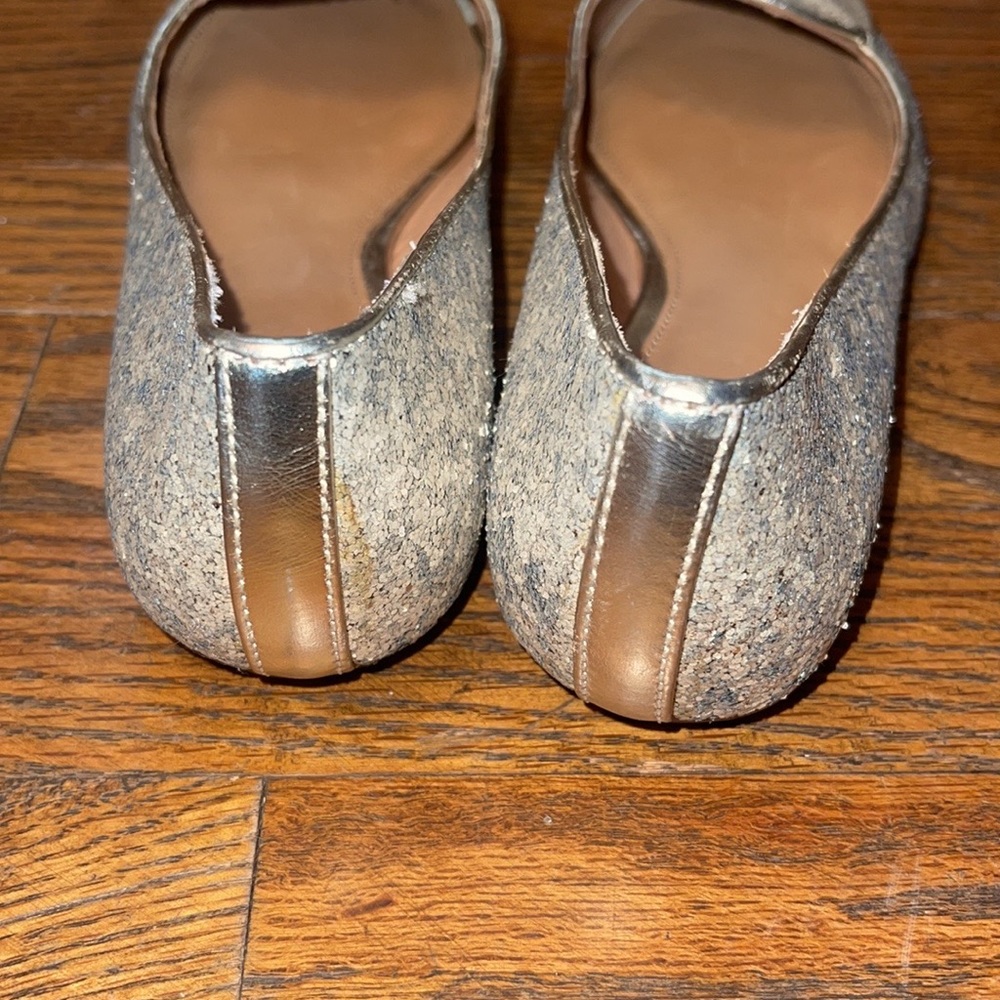 Coach Marah Glitter Bow Slip On Loafers Flats Platinum Metallic 7.5 - Picture 7 of 10